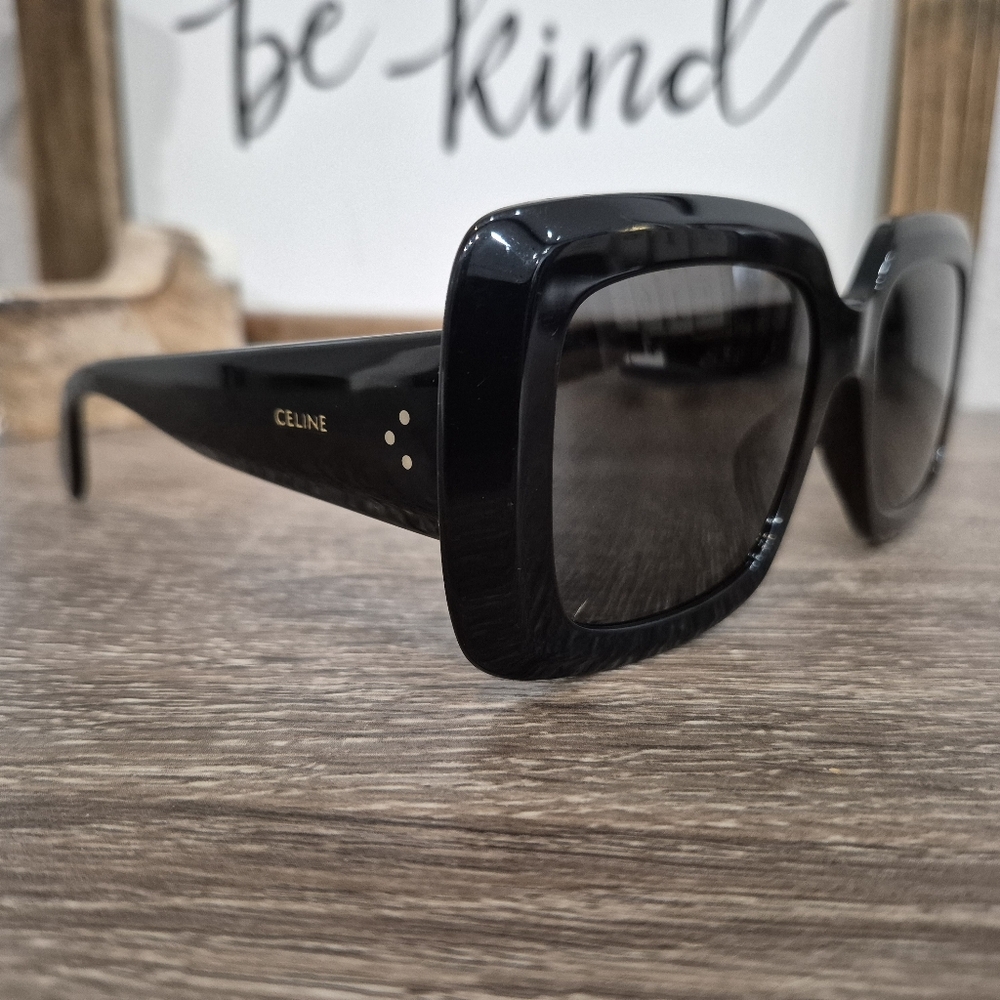 Celine Black Square Oversized Sunglasses - Picture 4 of 9